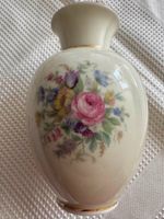 Johann Haviland Vase – Blumendekor, Goldrand, 10 cm